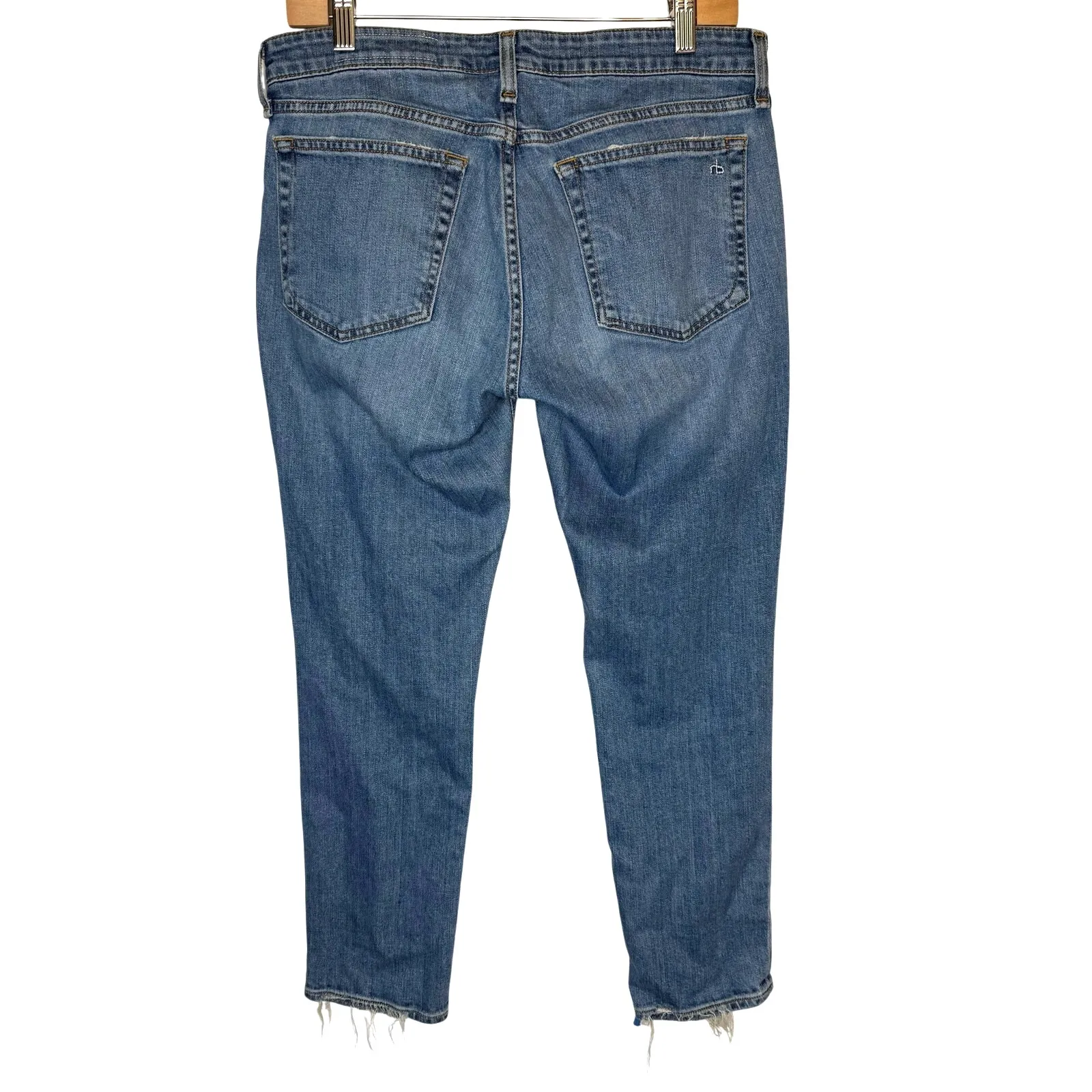 Rag & Bone Dre Low-Rise Slim Boyfriend Jeans Julienne Wash Size 27 - Image 5