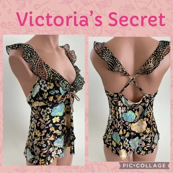 Victoria's Secret Fairy Floral Ruffle Top Size XS - Image 2