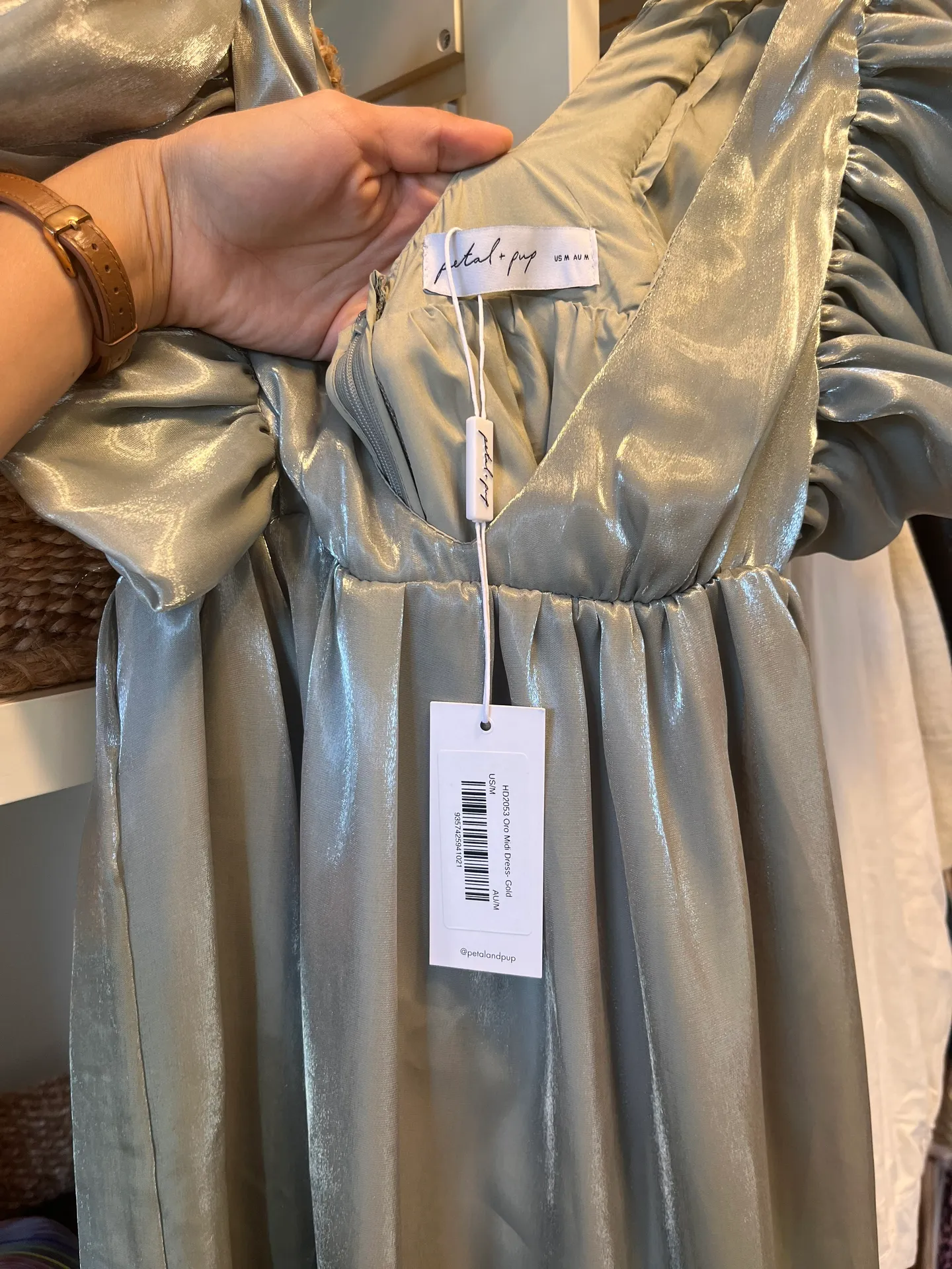 Oro Midi Dress - Olive - Image 4