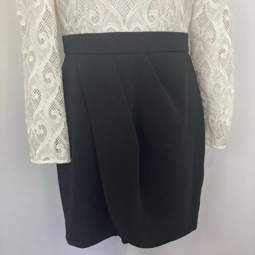 SANDRO PARIS Camelia Crocheted Lace Mini Dress - Image 3