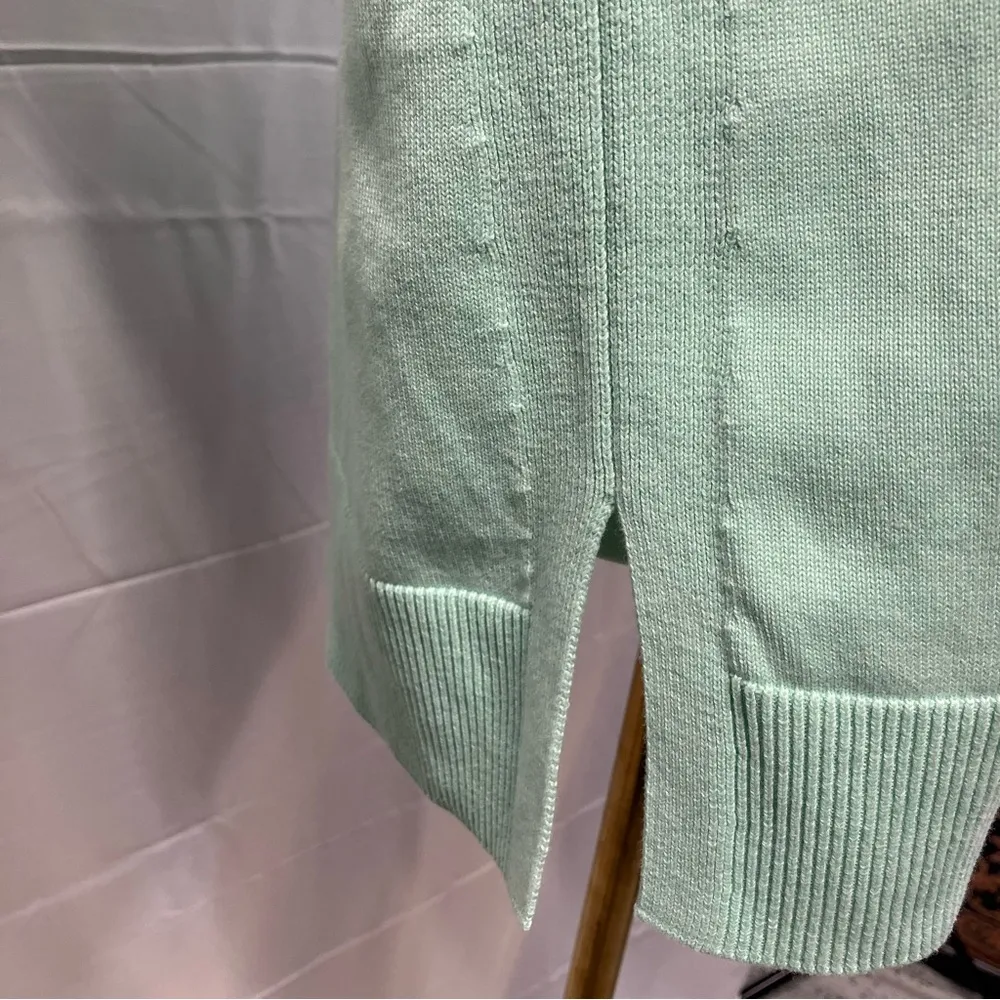 Talbots V-neck Button down cardigan Sweater Women Large Mint Spring Momcore soft - Image 6