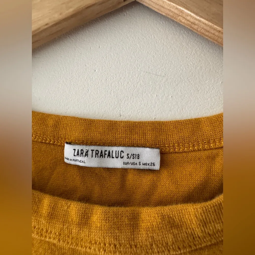 Zara Mustard Yellow Halter Knit Crop Top - Image 2