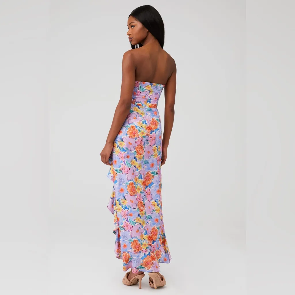 AMANDA‎ UPRICHARD AMALIA STRAPLESS GOWN BLOSSOM FLORAL - Image 4