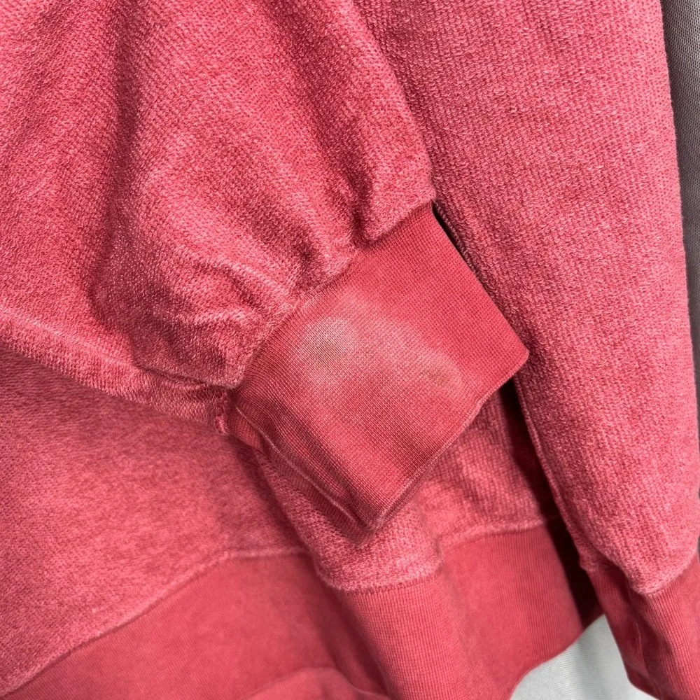 Something Navy Sweatshirt Pink Pullover Drop Shoulder Oversized Small - Image 4