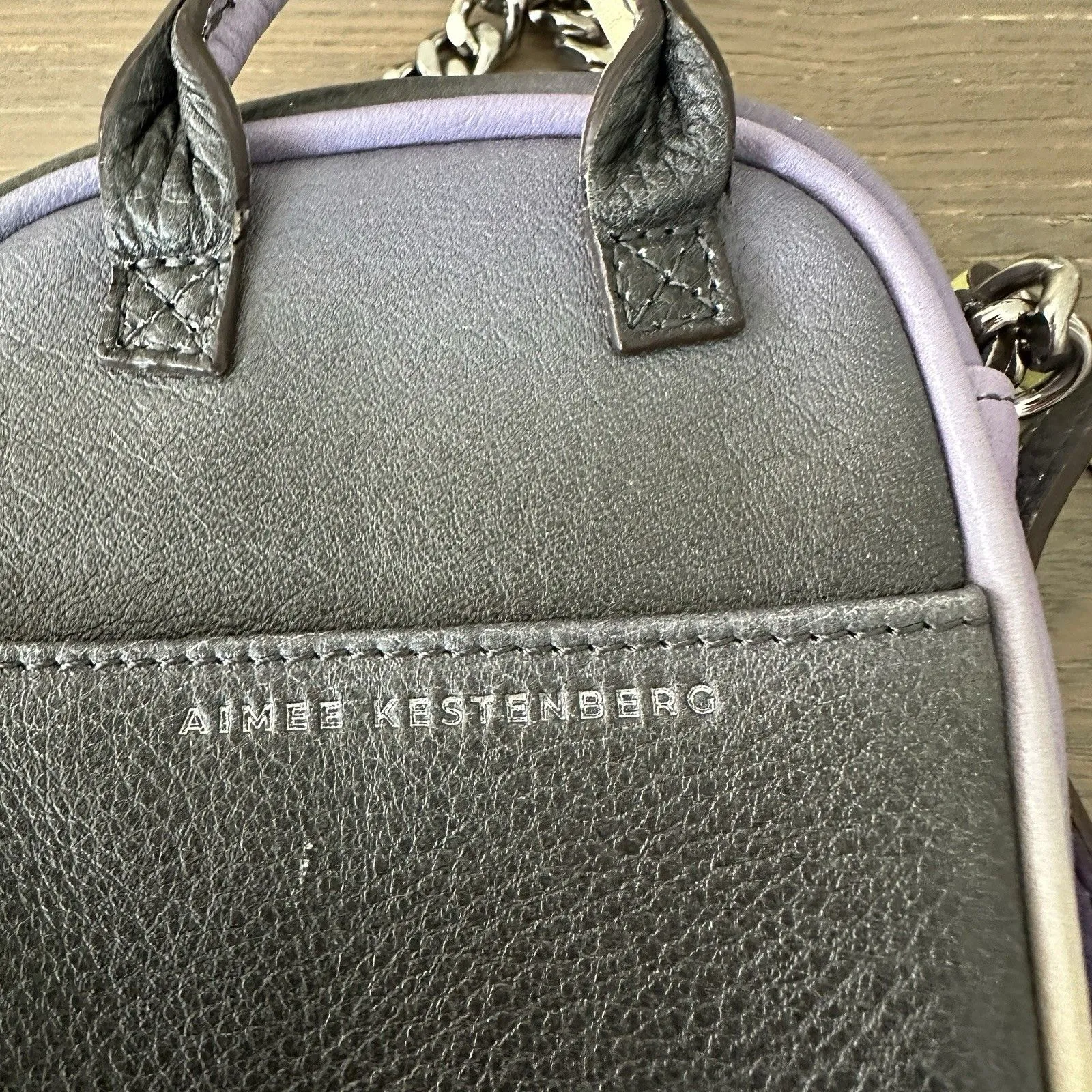 Aimee Kestenberg Leather Crossbody with RFID Tamitha REEF OMBRE Purple Purse - Image 10