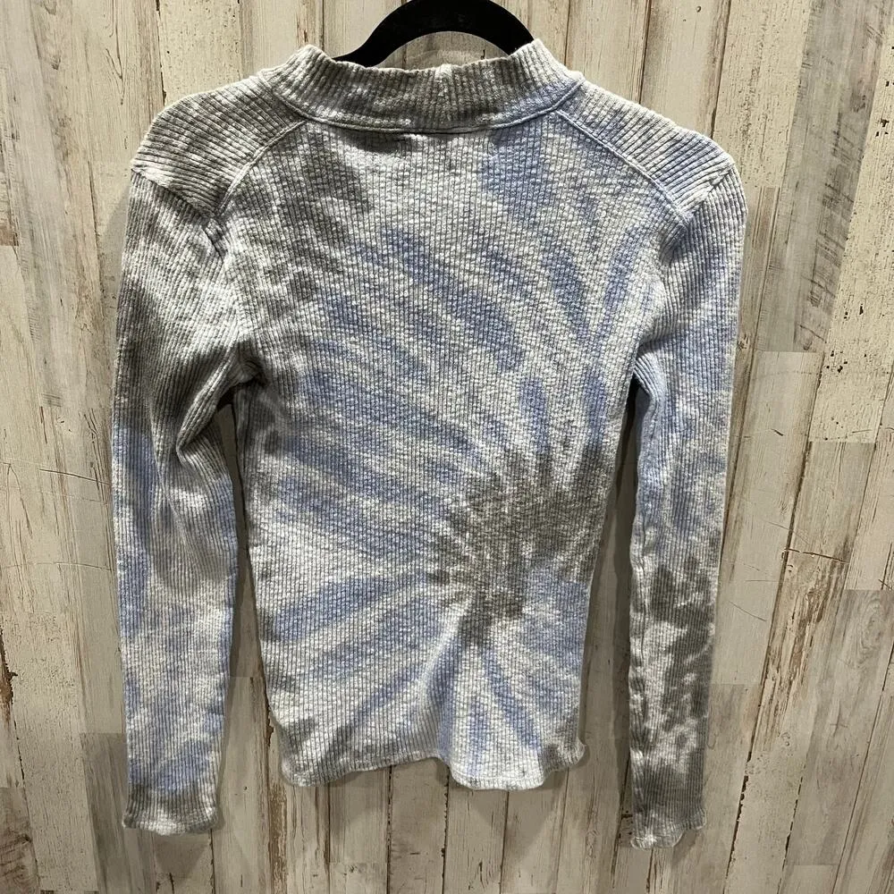 We The Free Swirl Tee Sz Small Light Night Tie Dye Mock Neck Long Sleeve Womens - Image 4