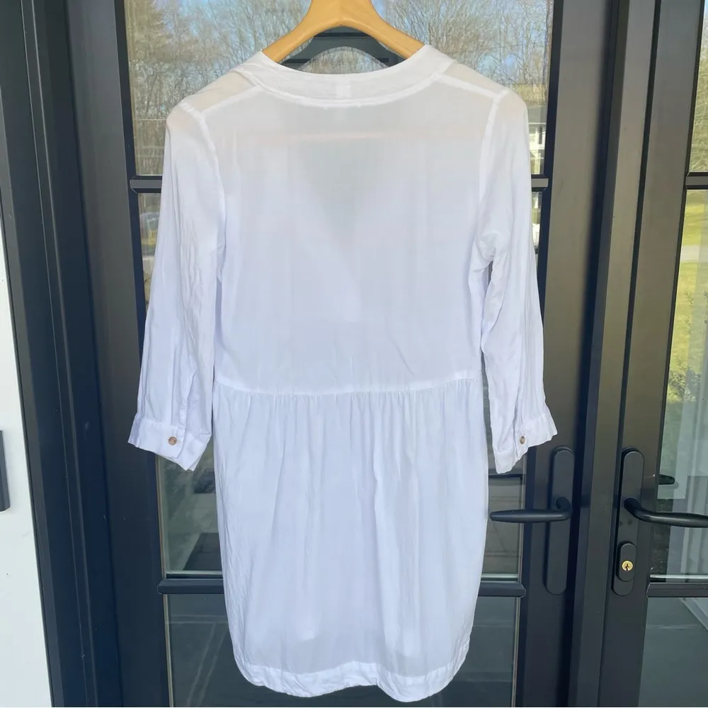 Milk & Roses Tamara Mini Dress Tunic Cover Up White Size Medium EUC - Image 4