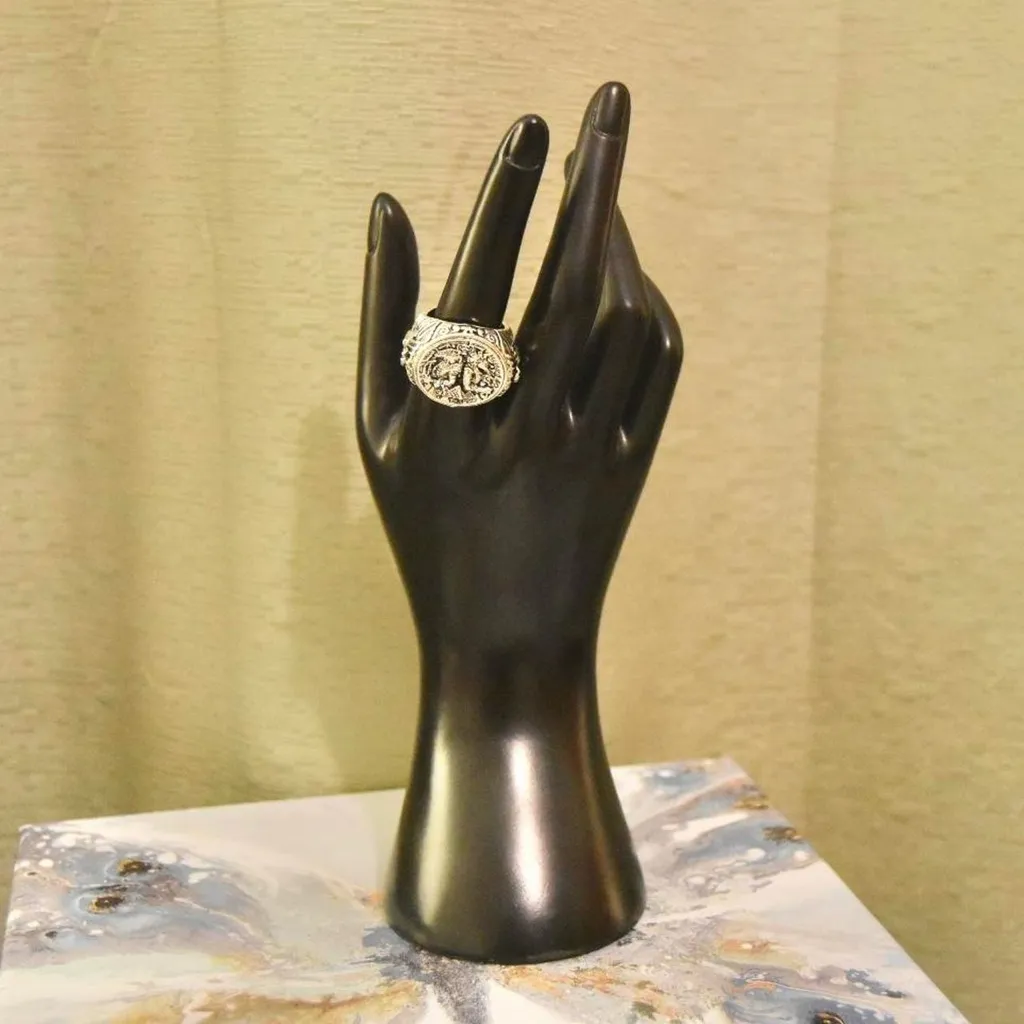 Silver Egyptian Signet Ring - Image 3