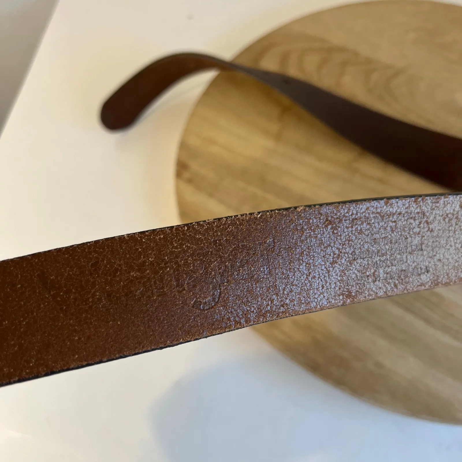 Wrangler  Brown Genuine Leather Eagle Tooled Western Belt Unisex Size Large - Image 6