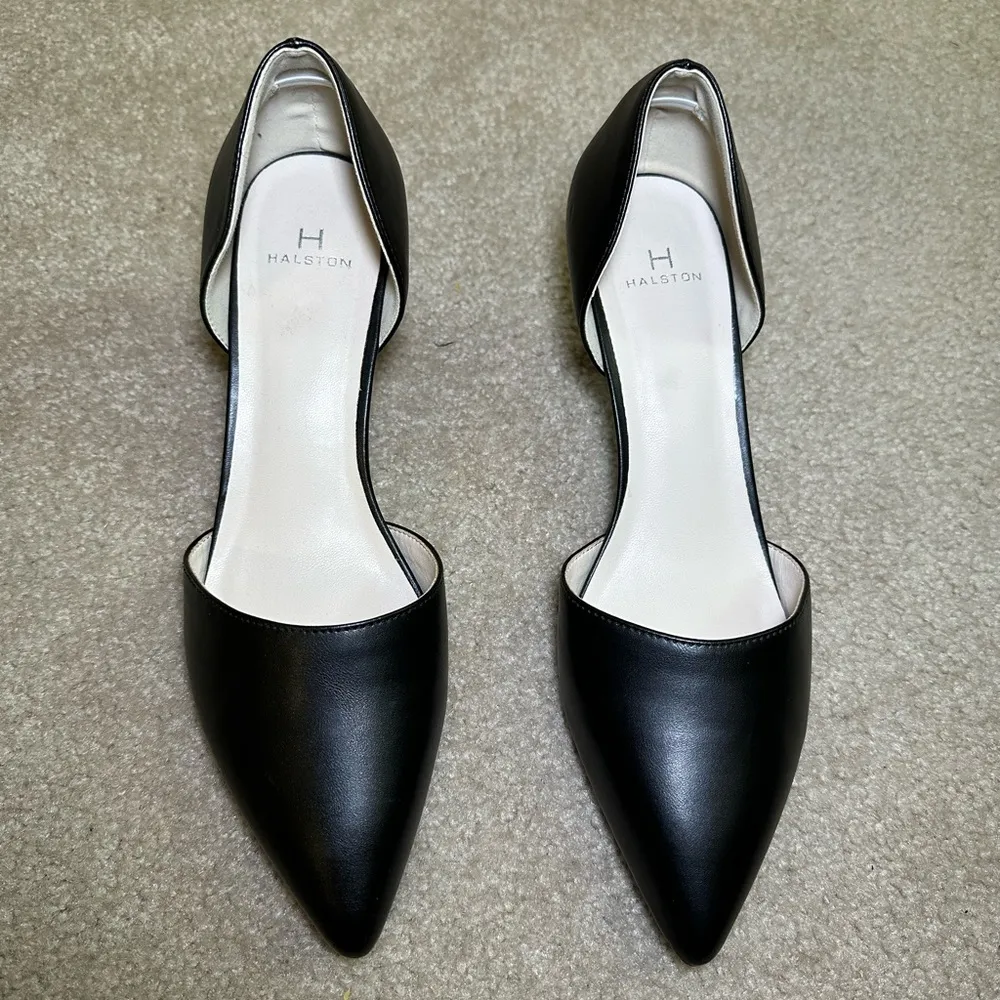 H Halston Bali pointed pumps heels black size 9 - Image 4
