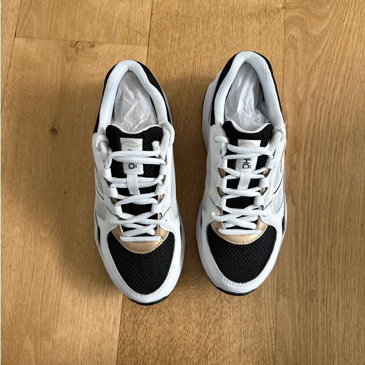 Ryka Walking Sneakers Rezorb Max Classic Size US6 White Black Brown - Image 6