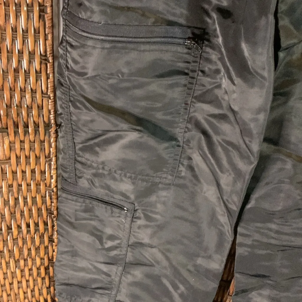 Vintage J. Jordan Black Nylon Parachute Pants Size 9 - Image 3