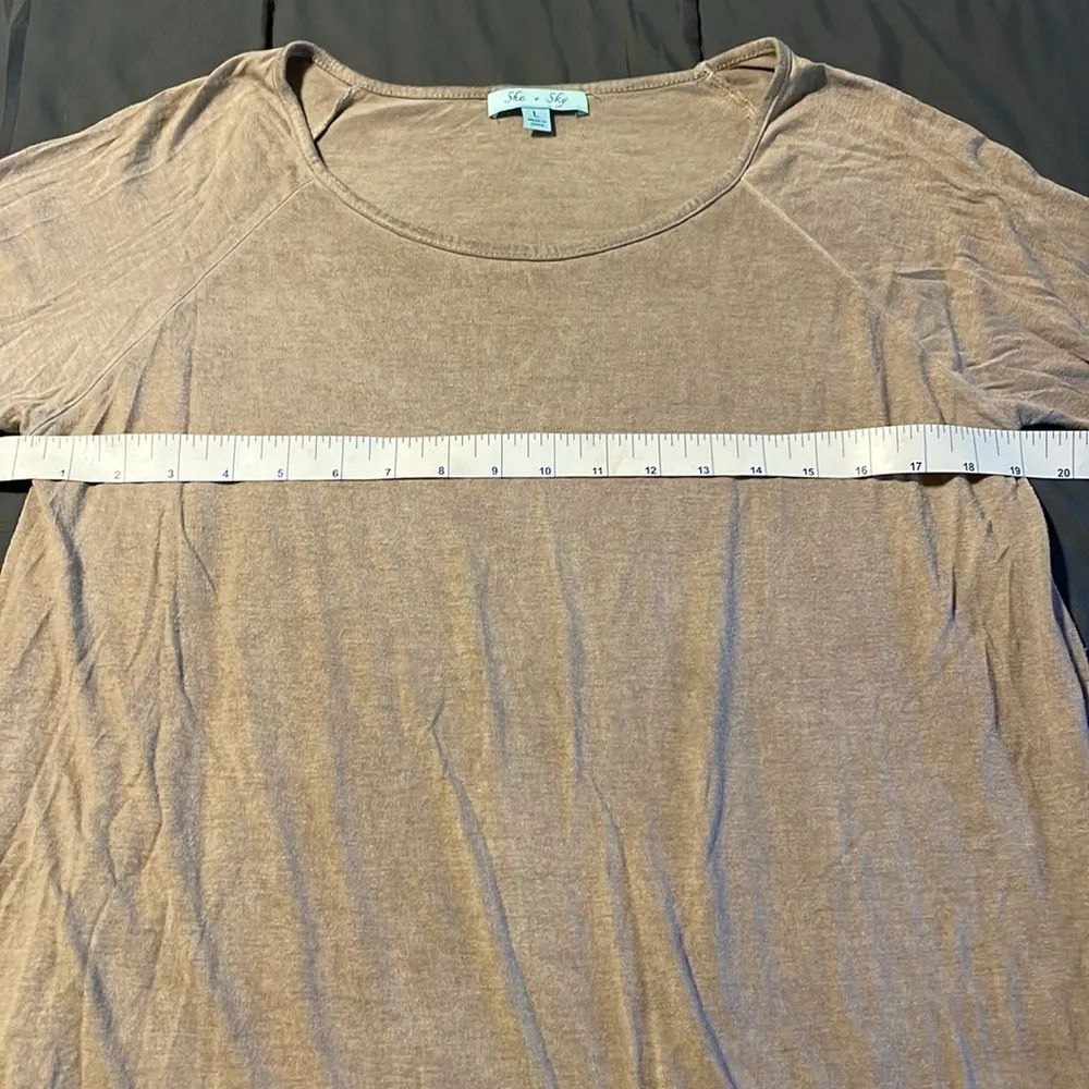 She + Sky Long Embroidered Bell Sleeve Shirt - Image 4