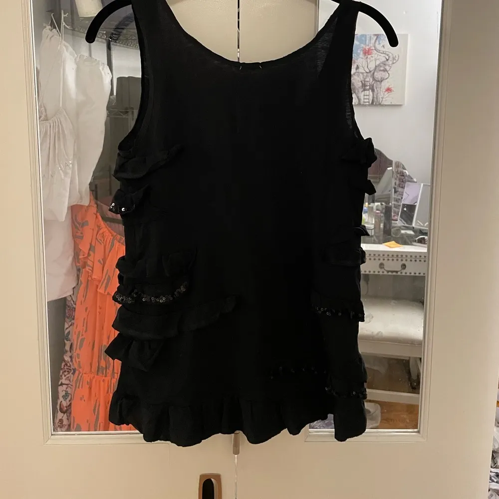 J. Crew black sparkly tank top - Image 9