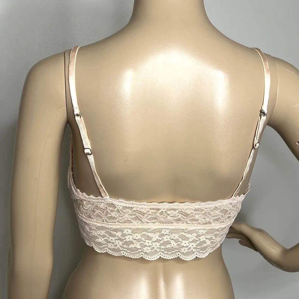 Aerie Peach Lace V-Neck Bralette - Image 3
