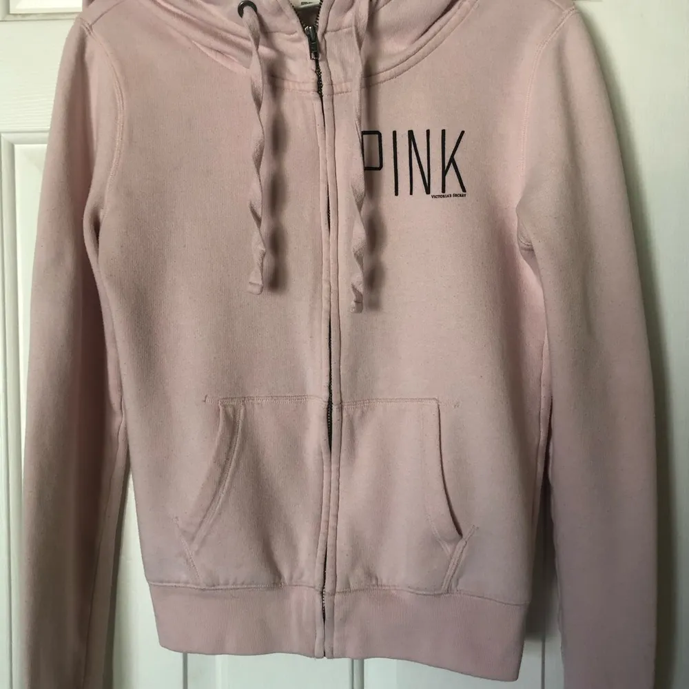 PINK V.S. Zip Up Long Sleeve Hoodie Pink S - Image 9