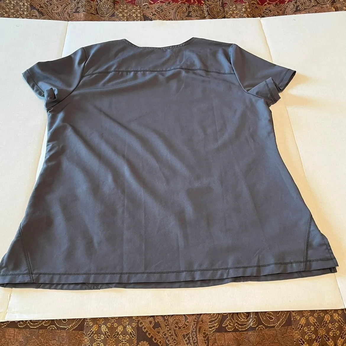 Dickies Dynamix grey‎ Scrub Top short sleeve size XL women's - Image 8