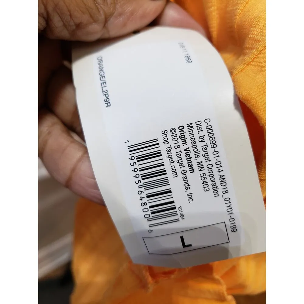 A New Day Orange Sleeveless Ribbed 2 Piece Short Set Size L Cotton Blend - Image 10