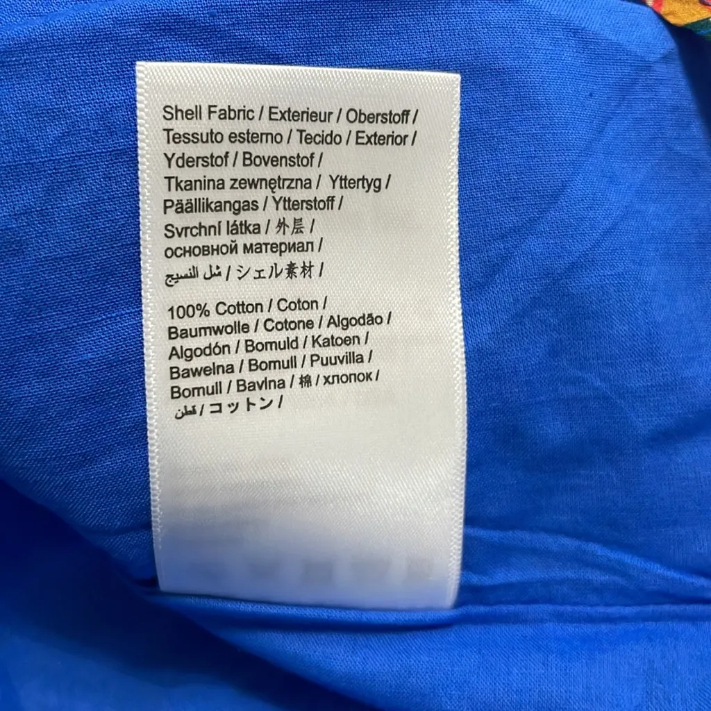 Farm Rio Macaw Flight Mini Dress Smocked Anthropologie Puff Sleeves Size XXS - Image 15