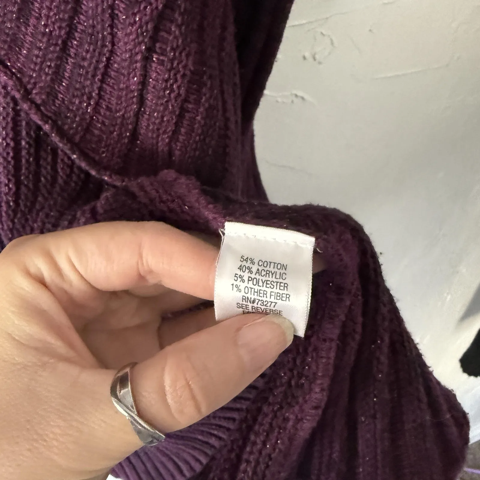 APT 9 Y2k Sweater Petite XL Open Front Cardigan Waterfall Knit Whimsigoth Grunge - Image 6