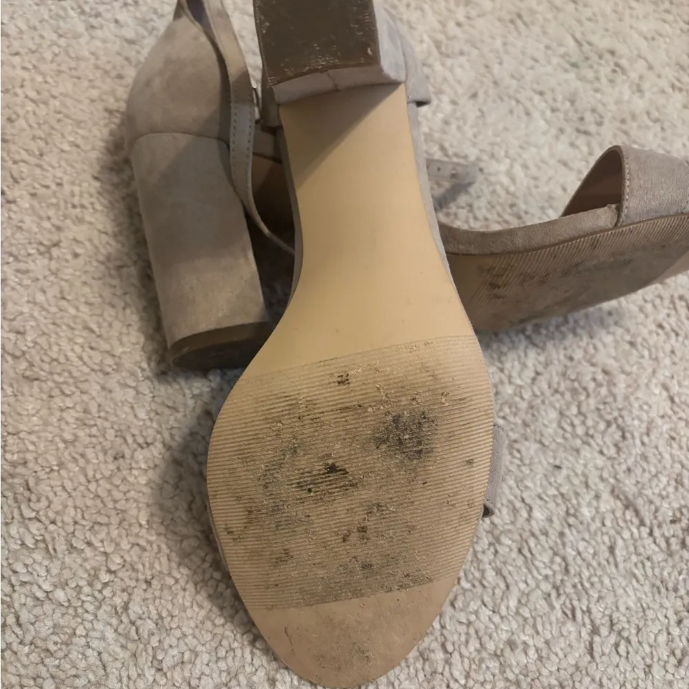 Madden Girl Tan Heels Elegant Suede Straps - Image 2