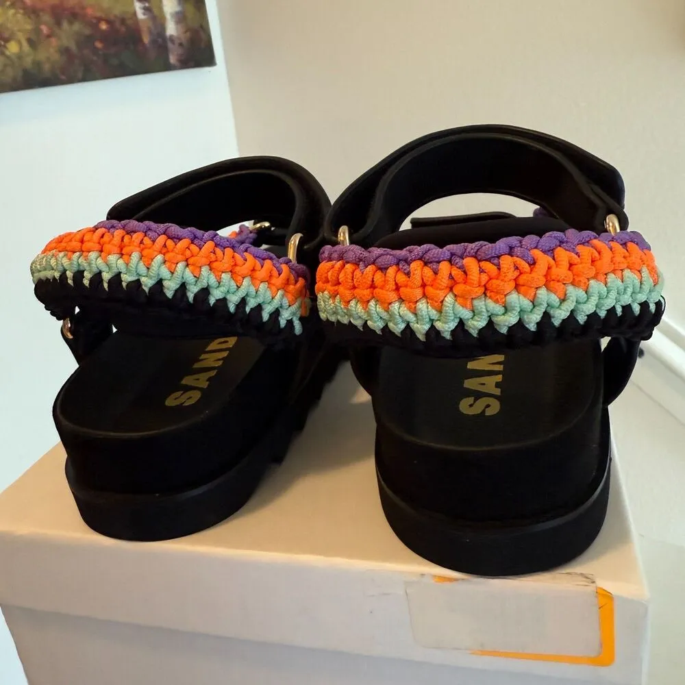 Sandro Olimpia Sandals Platform Flatform Colorful Straps - Image 3