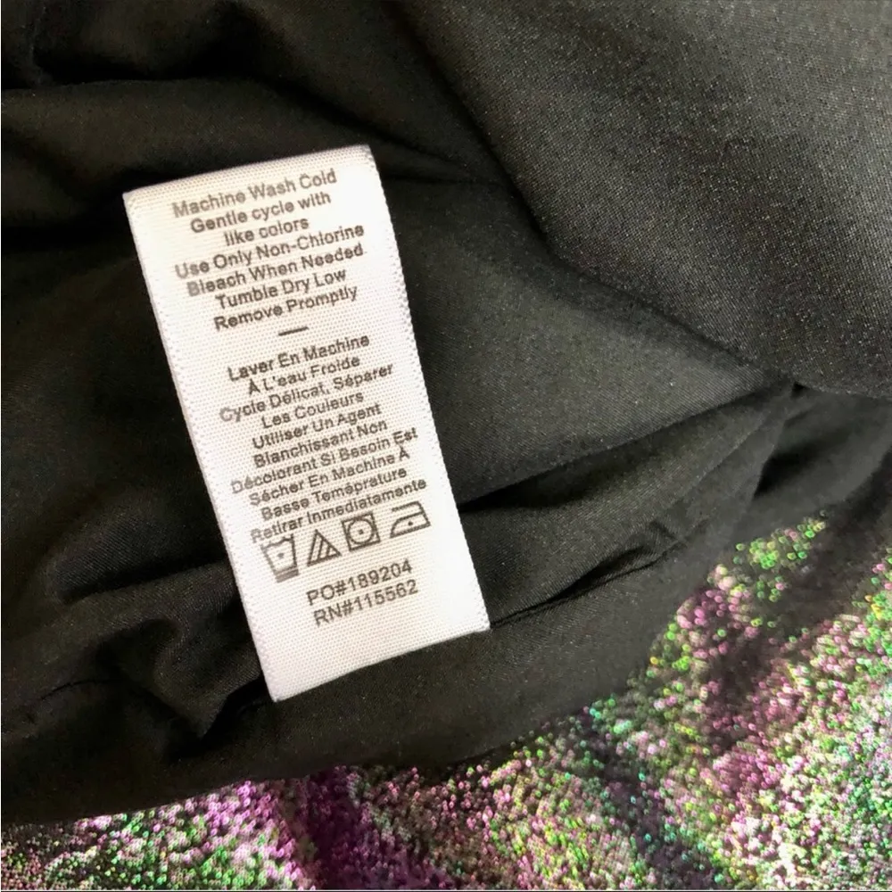 LIKELY Nia Purple Metallic Bustier Plunge Sleeveless Dress Green Iridescent sz10 - Image 10