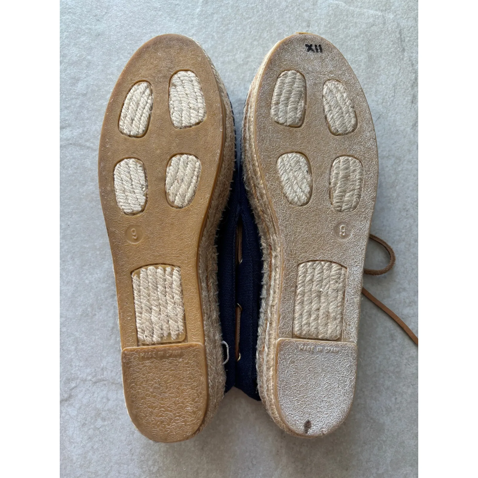 Tory Burch Blanton Espadrille Womens 9 Blue Tan Jute Resort Travel Vacation Boat - Image 4