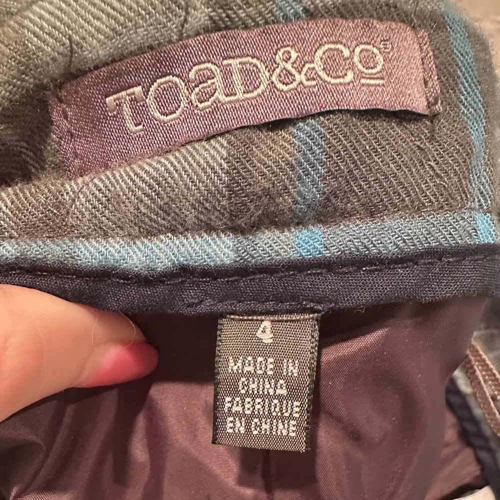 Toad&Co Quilted Birddog Mini Skirt Zuni‎ Turquoise Sz 4 Buttons Short Casual Blue - Image 3