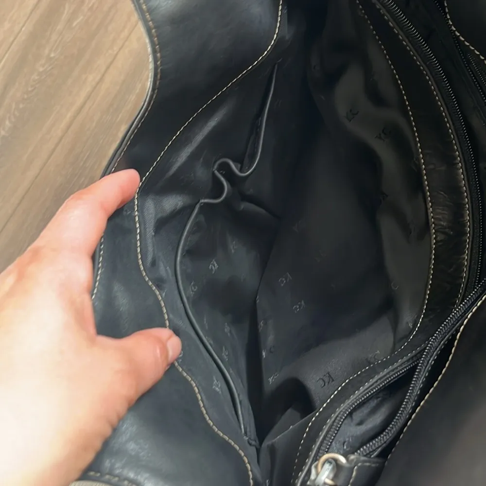 Black Full Lamb Skin leather Women Shoulder bag. - Image 7