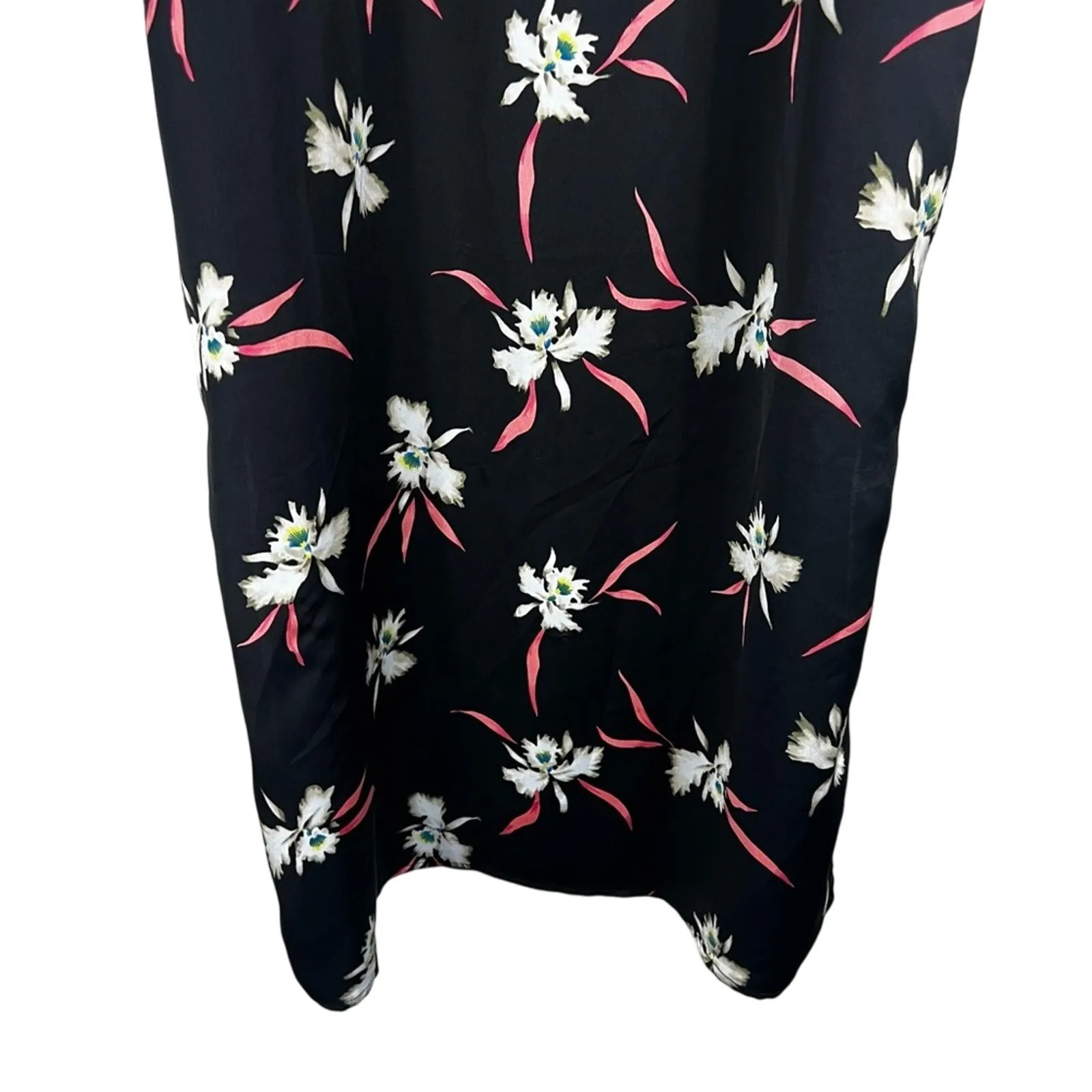 J. Crew Midi Slip Dress Womens M Black Orchid Floral Sleeveless Coastal Beachy - Image 5