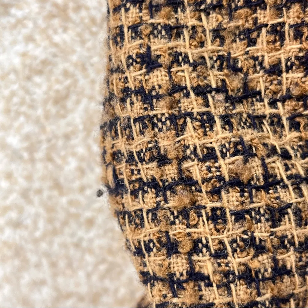 Imperfect vintage tweed blazer Rena Rowan for Saville button down pockets - Image 4