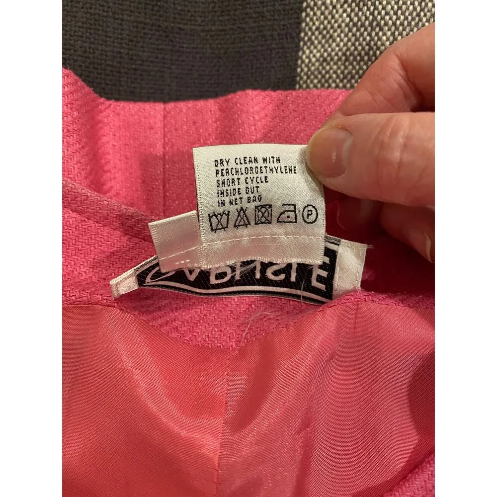 Carlisle Long Sleeve Zip Up V-Neck Silk Blazer Jacket Pink Women's Size 10 - Image 7