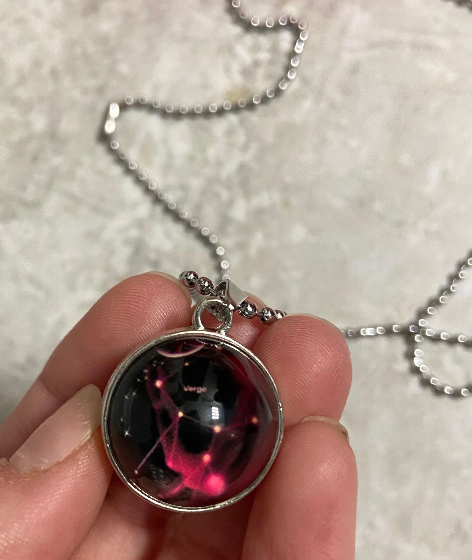 Virgo Zodiac Pendant Necklace Silver - Image 3