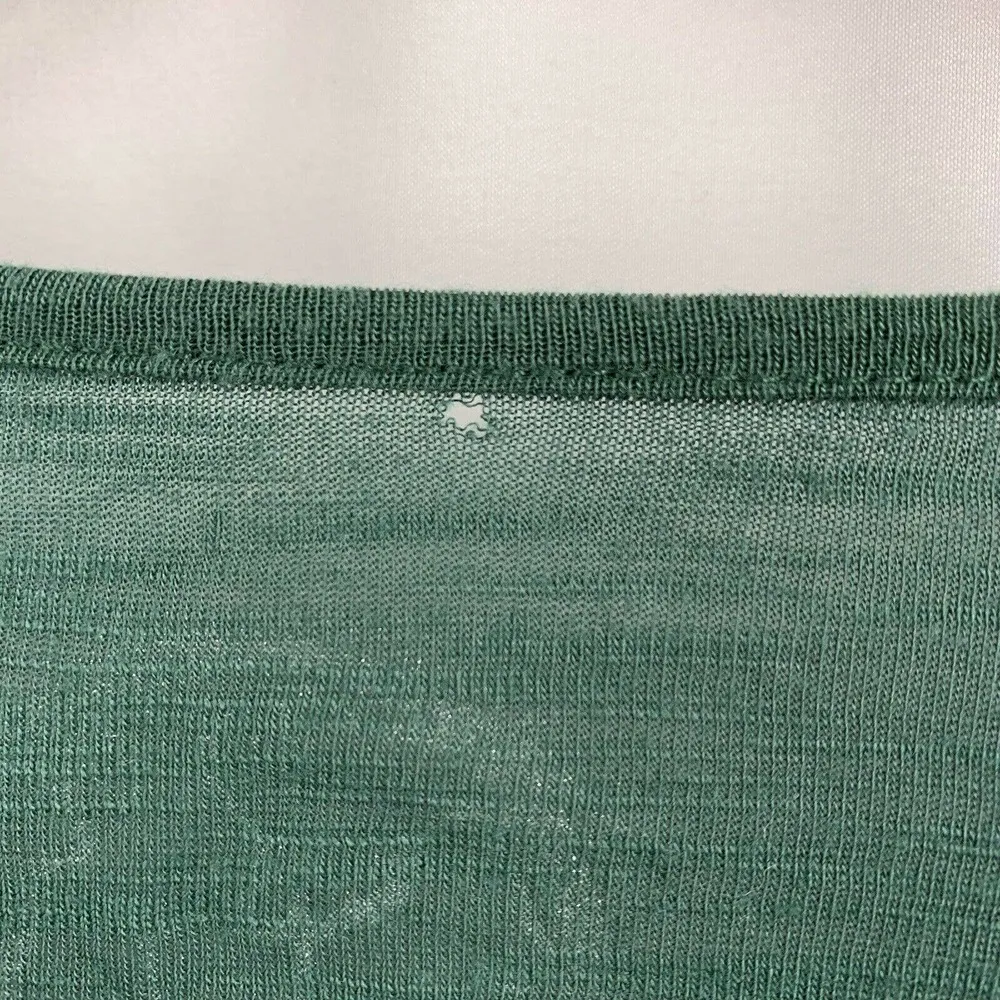 Blue Life Green V Neck Long Sleeve Elastic Cuff S - Image 4