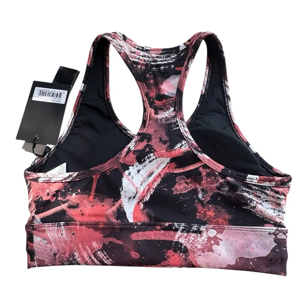 Virus Raven Compression Sports Bra – Tangerine Apricot – Size Small – NWT Red - Image 4