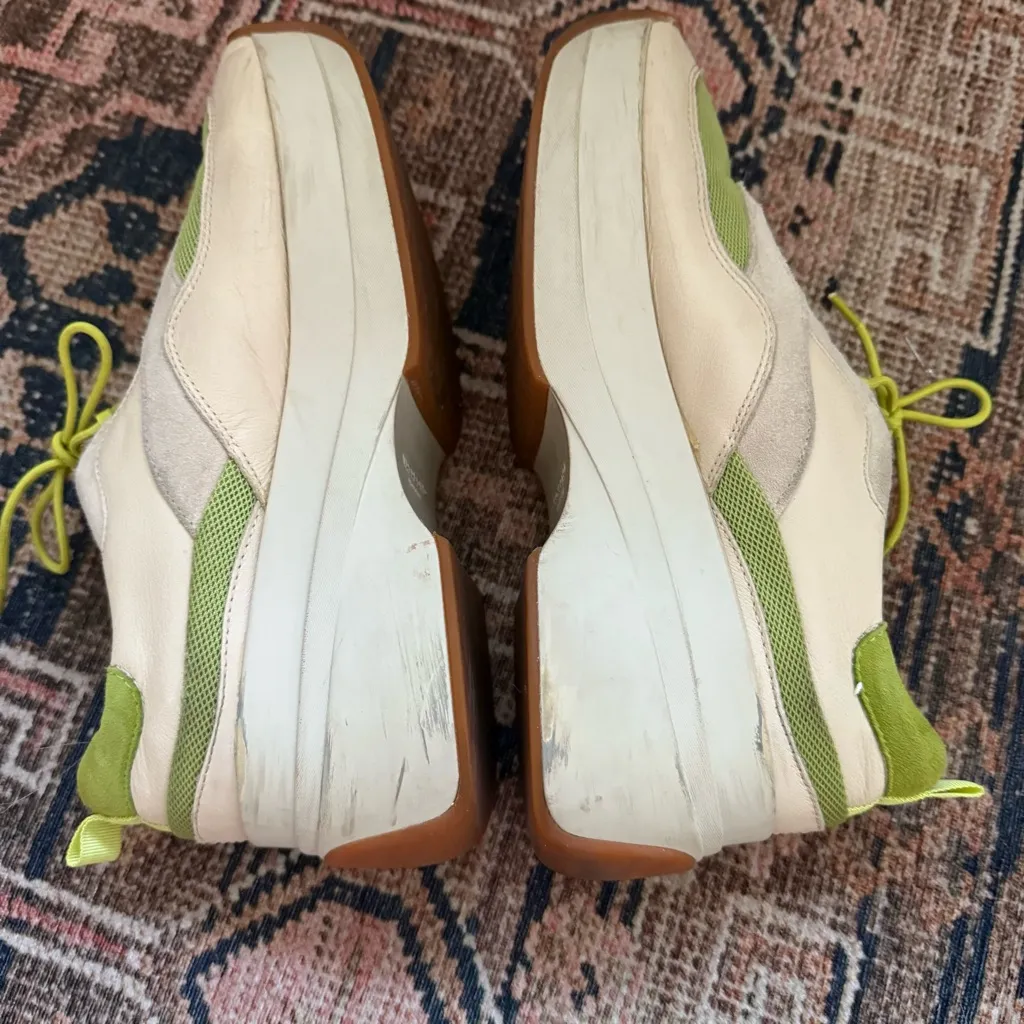 Vagabond Sprinter 2.0 Cream & Lime Green Chunky Sneakers EU 40 / US 10 - Image 6