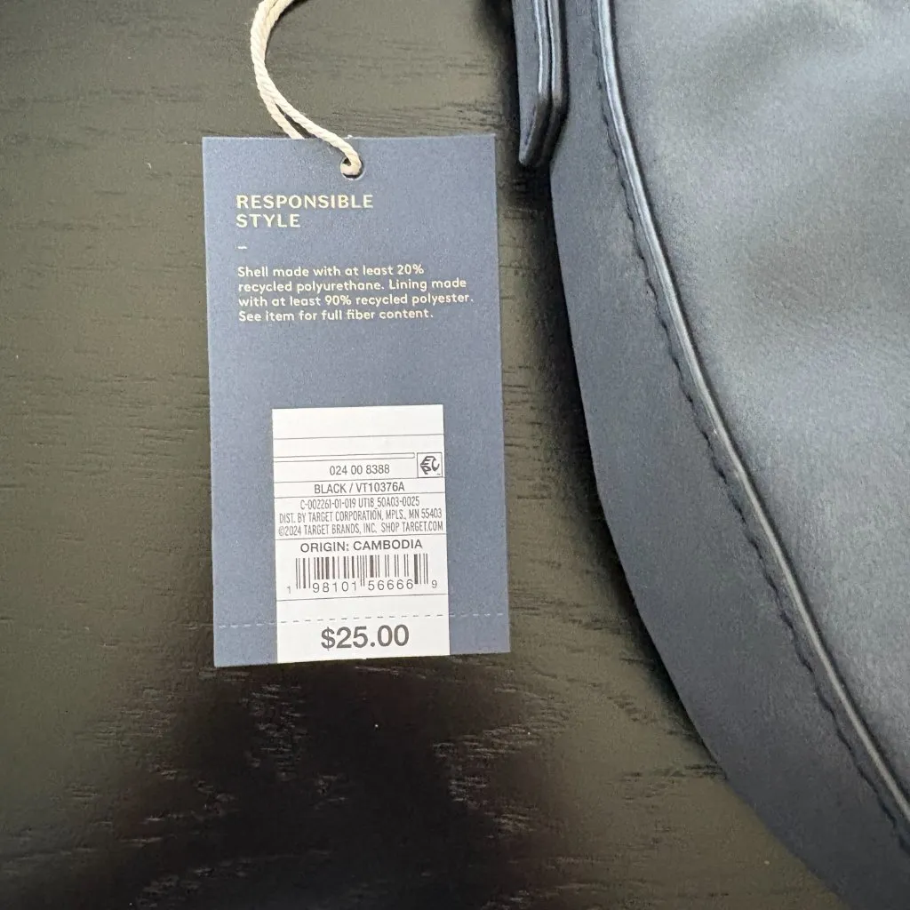 Universal Thread Half Moon Hobo Bag w/Gold Chain Shoulder Strap Black NWT - Image 4