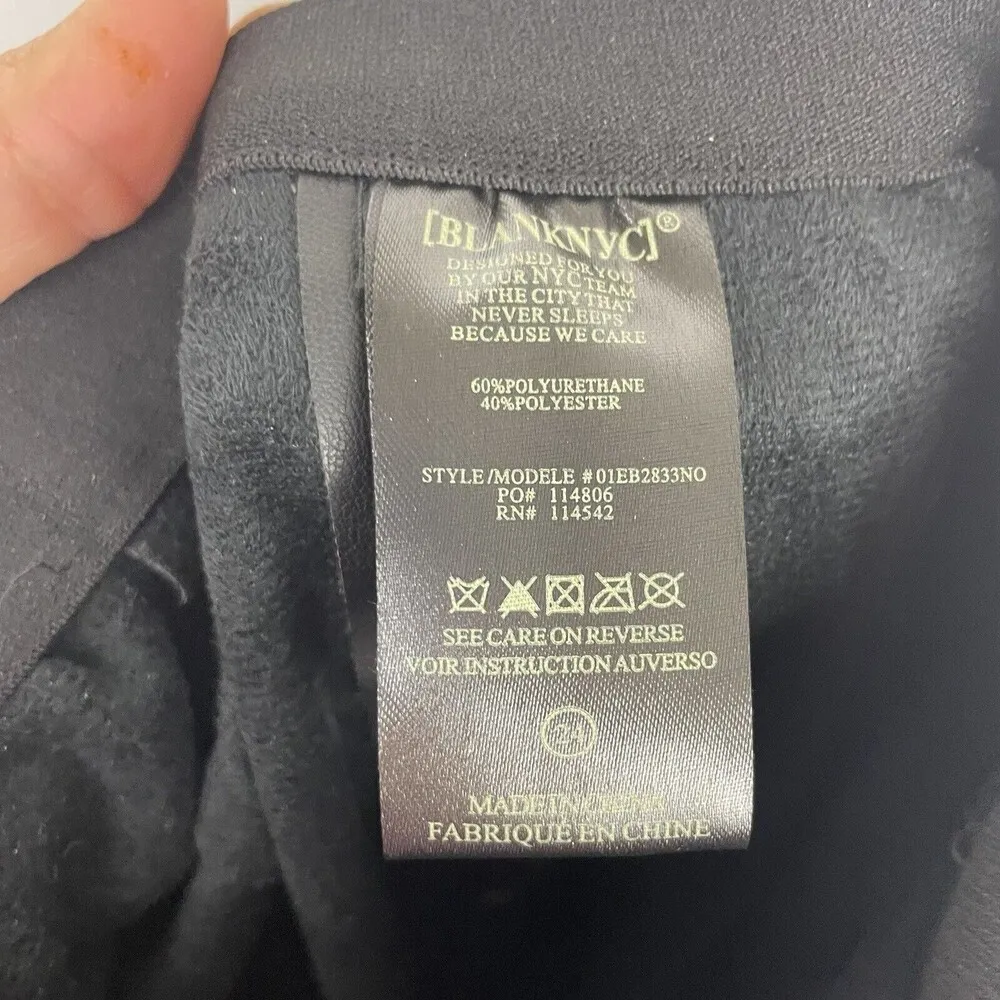 Blank NYC Leather Pull On Pants leggings faux leather Women’s Size 24 Black NEW - Image 7