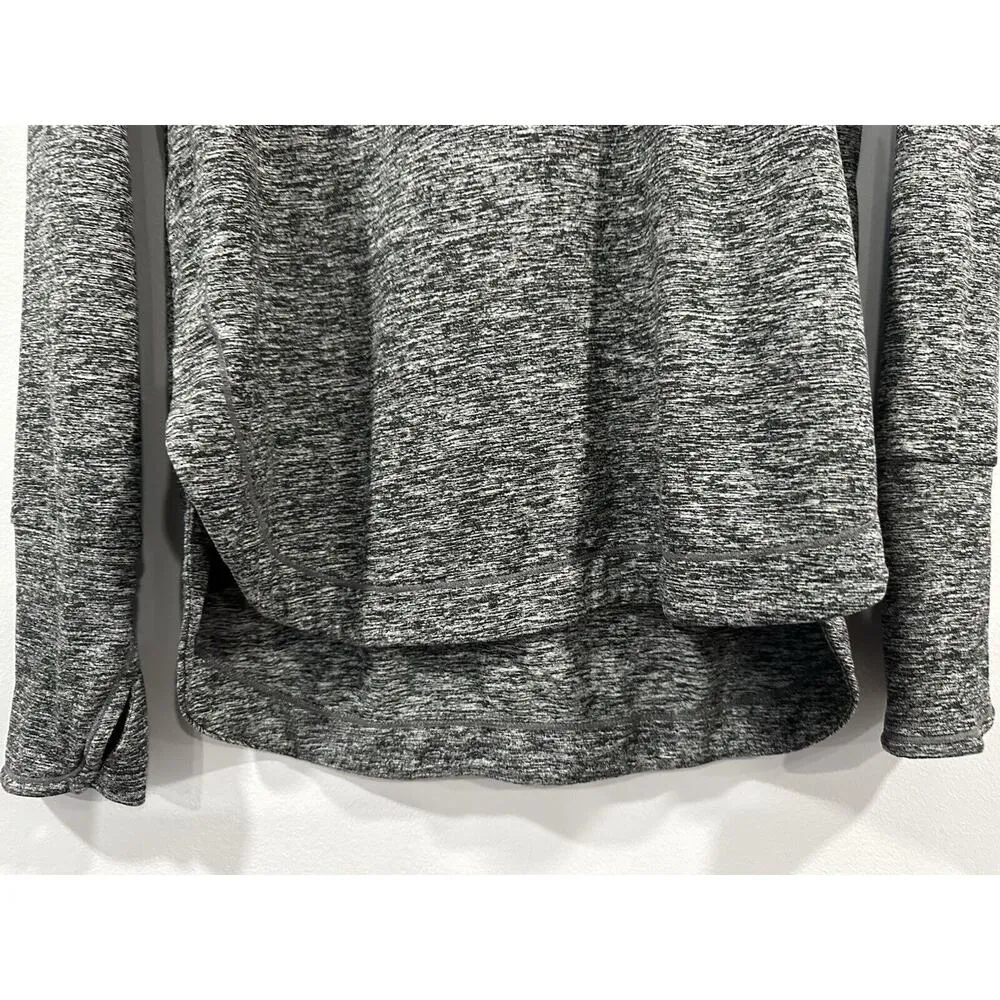 Athleta Uptempo Hoodie Sweatshirt Charcoal Gray No Drawstring Medium M - Image 3