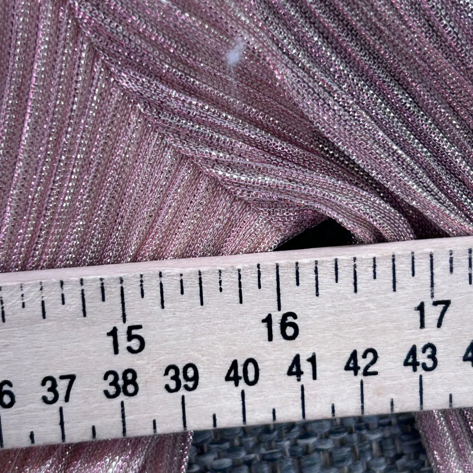 Baby Doll Top Small 70s Theme Y2k‎ Disco Gliter Shimmer Blouse Top Pink - Image 4