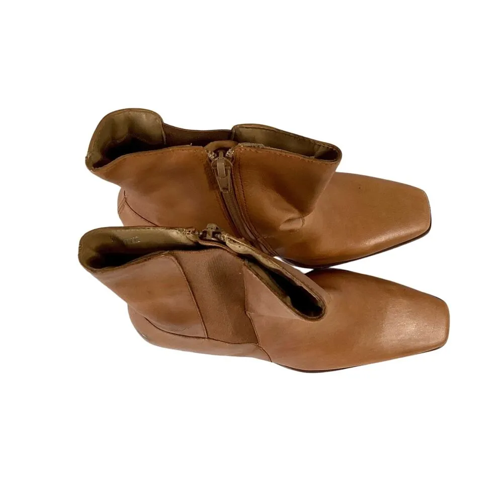 Vintage Bojola Leather Booties Brown Size 7 - Image 5