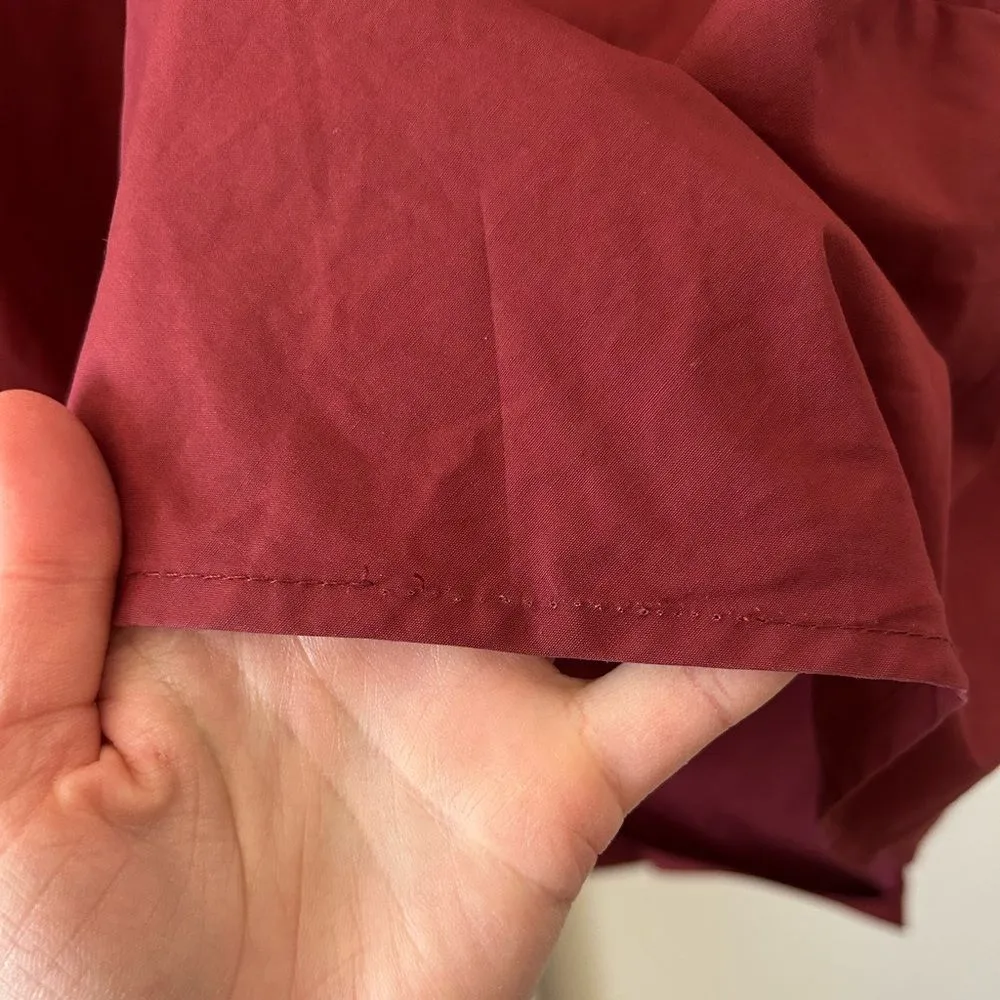 Senes Button Down Bubble Dress One Size Oversized Red - Image 5