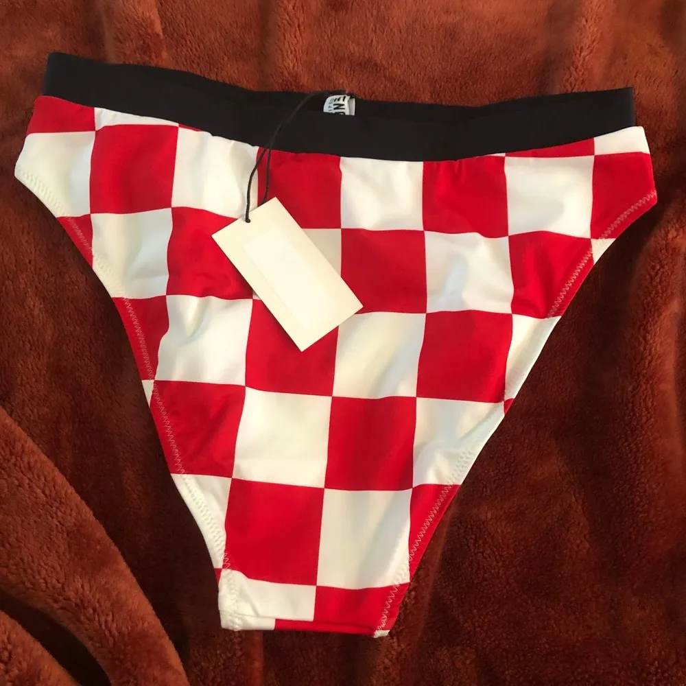 nwt solid & stripe re/done checkered bikini bottom - Image 3