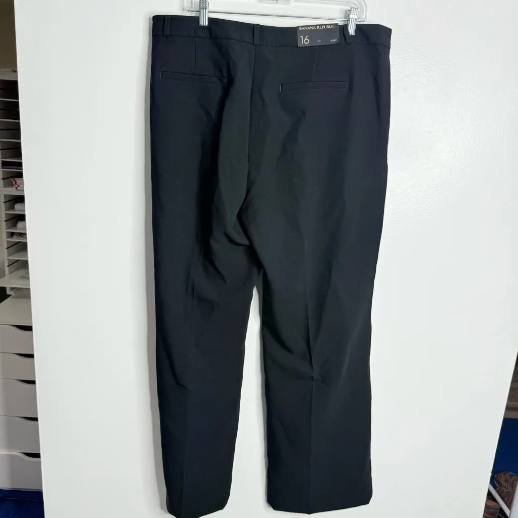 NWT Banana Republic Blake Dress Pants Black Casual Career Wear‎ Workwear Size 16 - Image 2