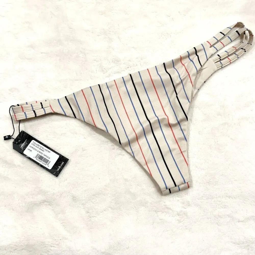 NWT Tavik Vine Cutout Swim Bottom in Horizon Stripe Tapioca - Image 5