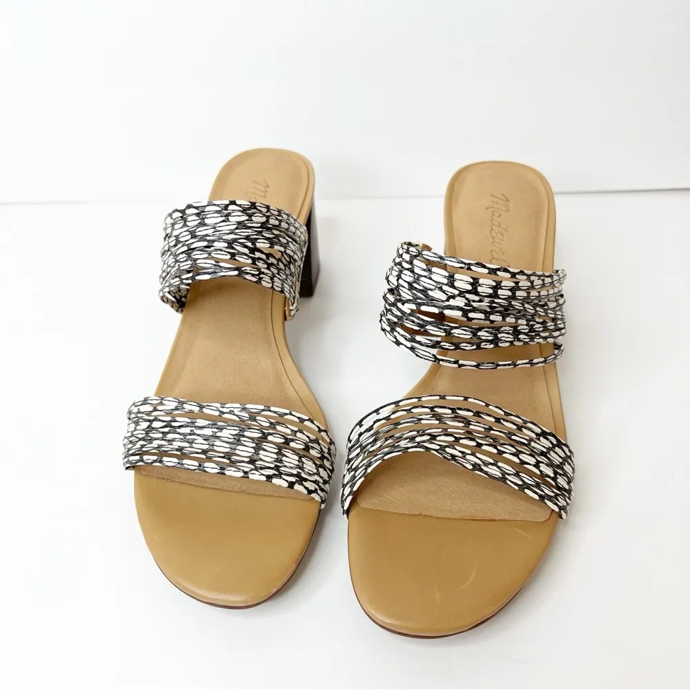 Madewell  Meg Sandal Snake Embossed Leather Size 7 - Image 2