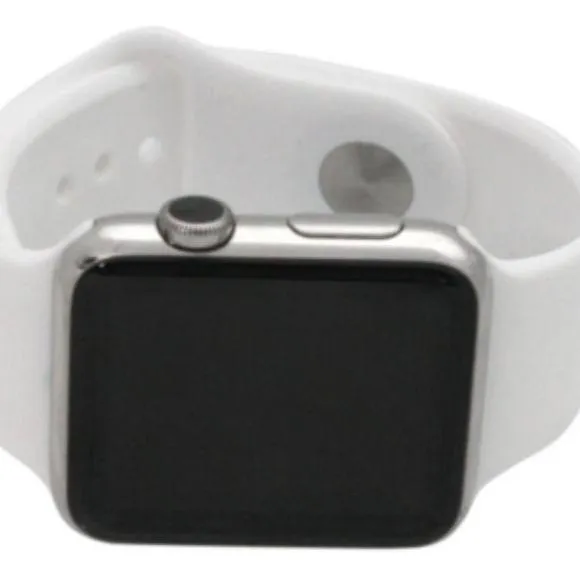 Solid Silicone Band for Apple Watch 38mm in White NEW - Image 2