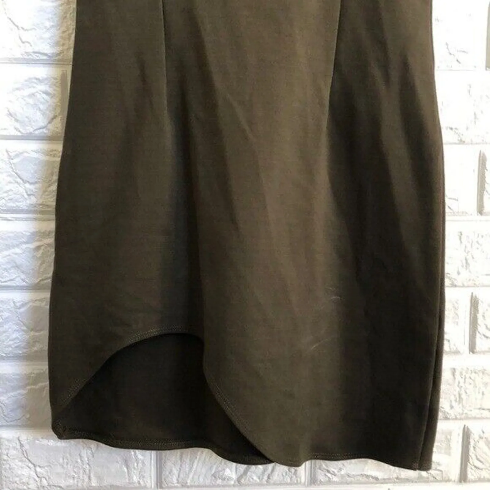 GOJANE moss Green body con asymmetric dress Women’s Size M Medium - Image 4