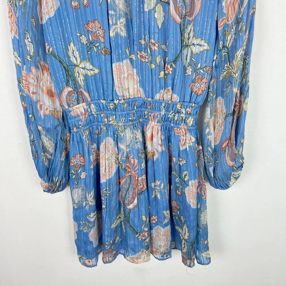 Ramy Brook Printed Hamilton Blouson Sleeve Mini Dress Long Sleeves Size Small - Image 13